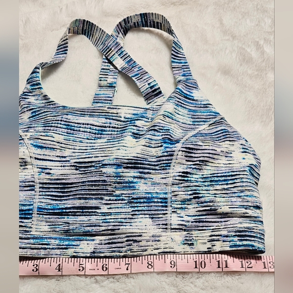 LIKE NEW Lululemon Pure Practice Bra Blurry Belle Multi / Sea Mist - Picture 7 of 16